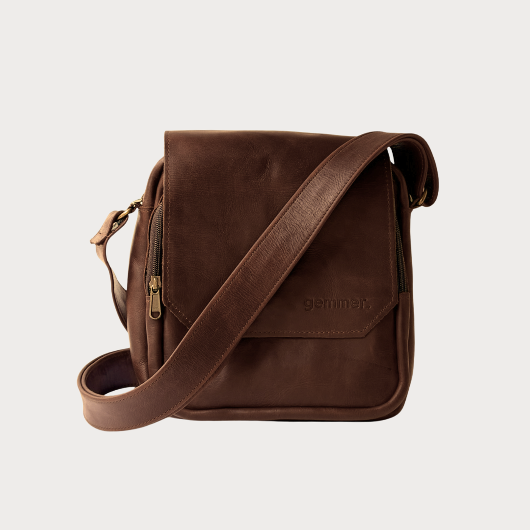 Jean Bag – Front View – Brown Leather Bag
