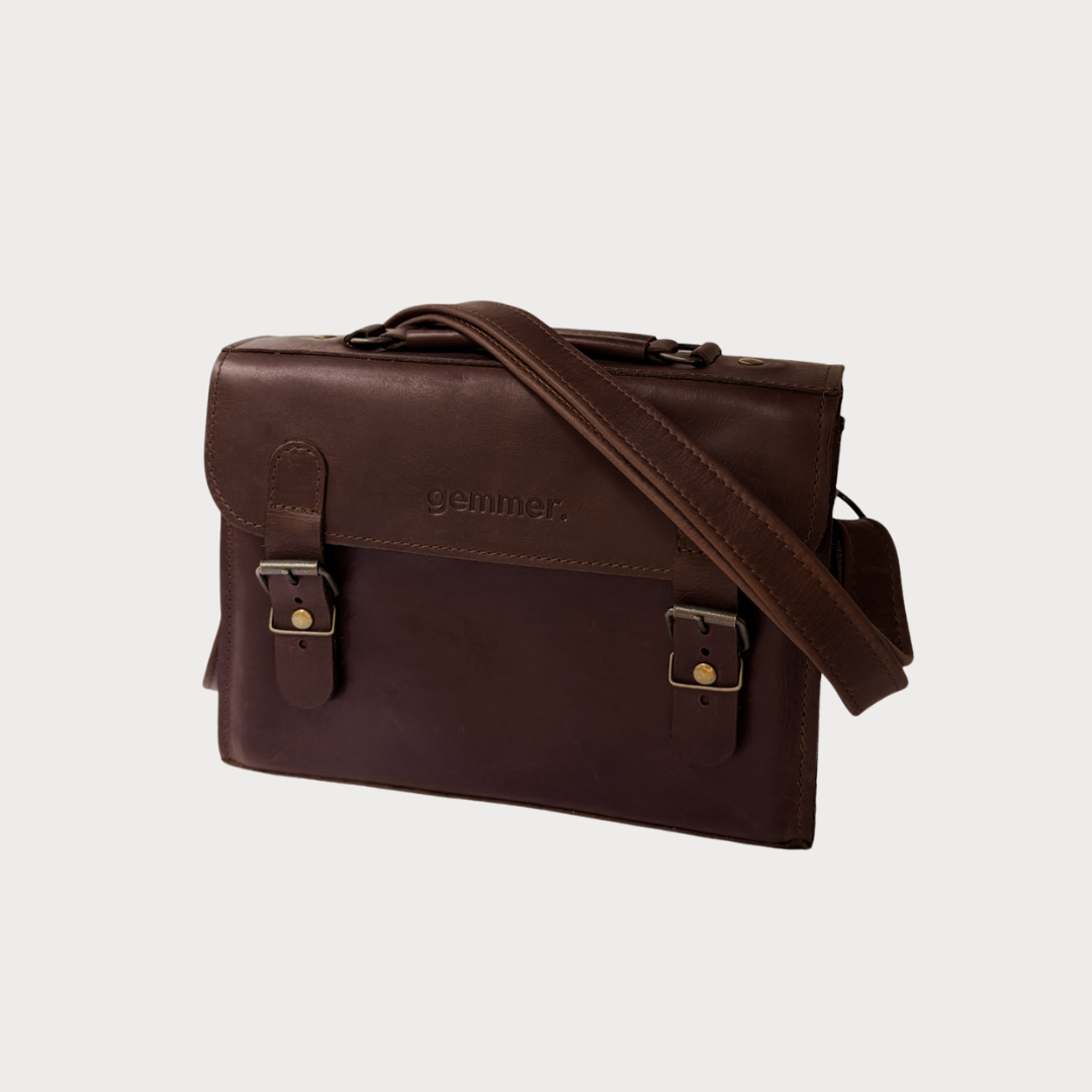 Marelize Bag – Front View – Tobacco Leather Bag