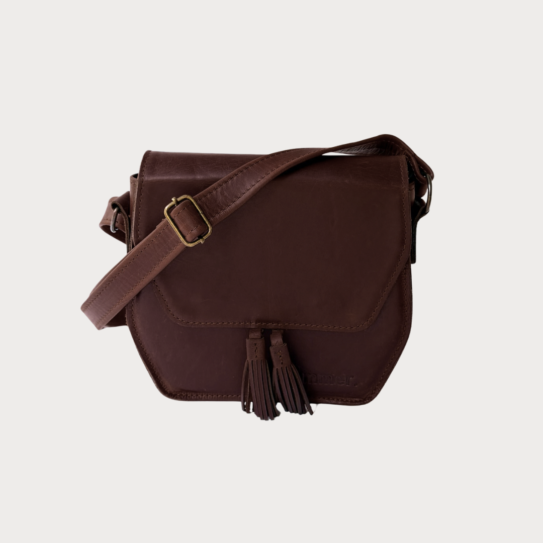 Mary Bag – Front View – Toffee Leather Bag