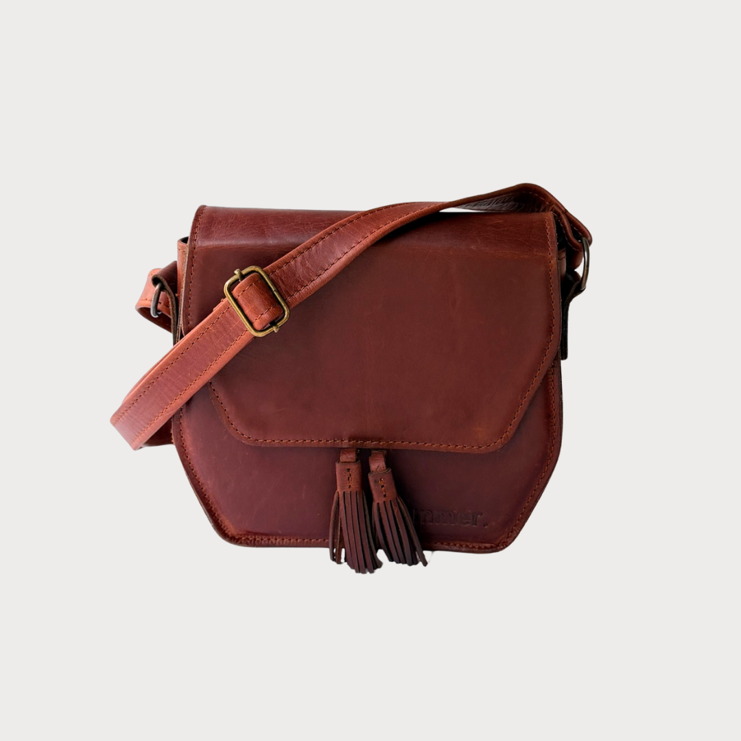 Mary Bag – Front View – Tobacco Leather Bag