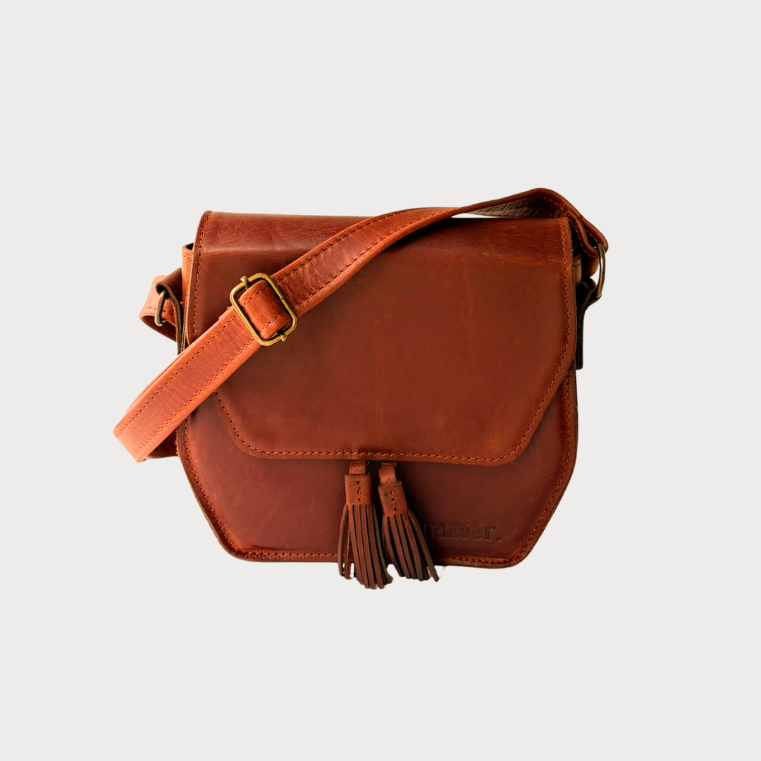Mary Bag – Front View – Toffee Leather Bag