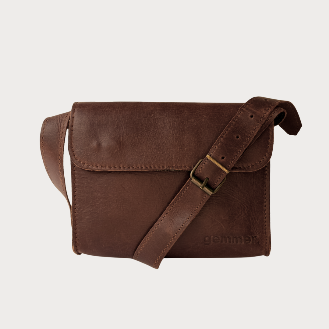 Proto Bag – Front View – Brown Leather Bag